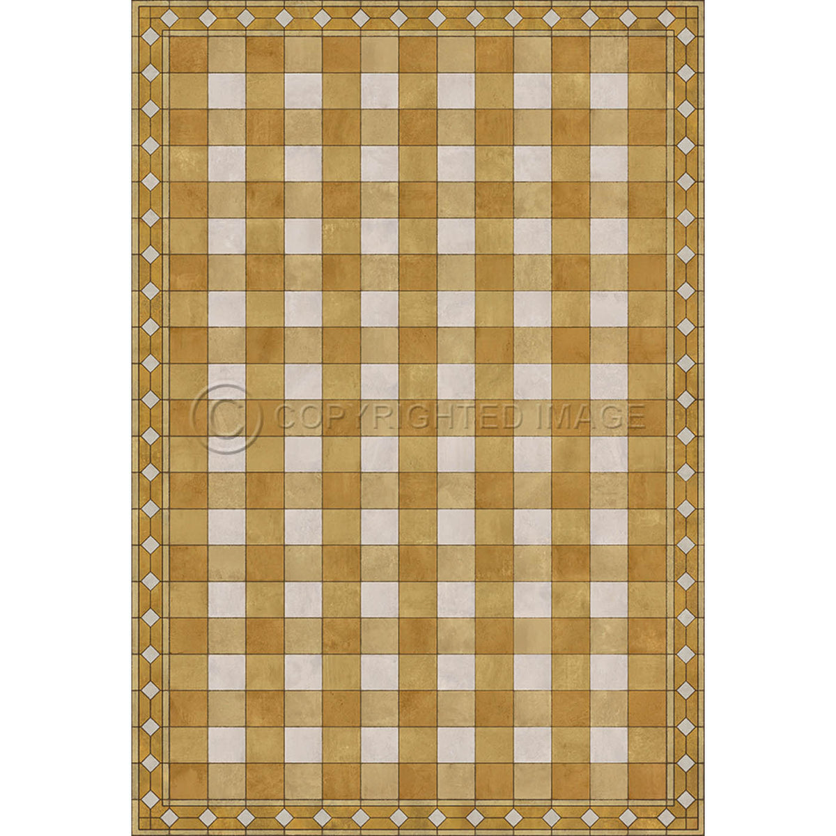 Gingham Tile Yellow 70x102