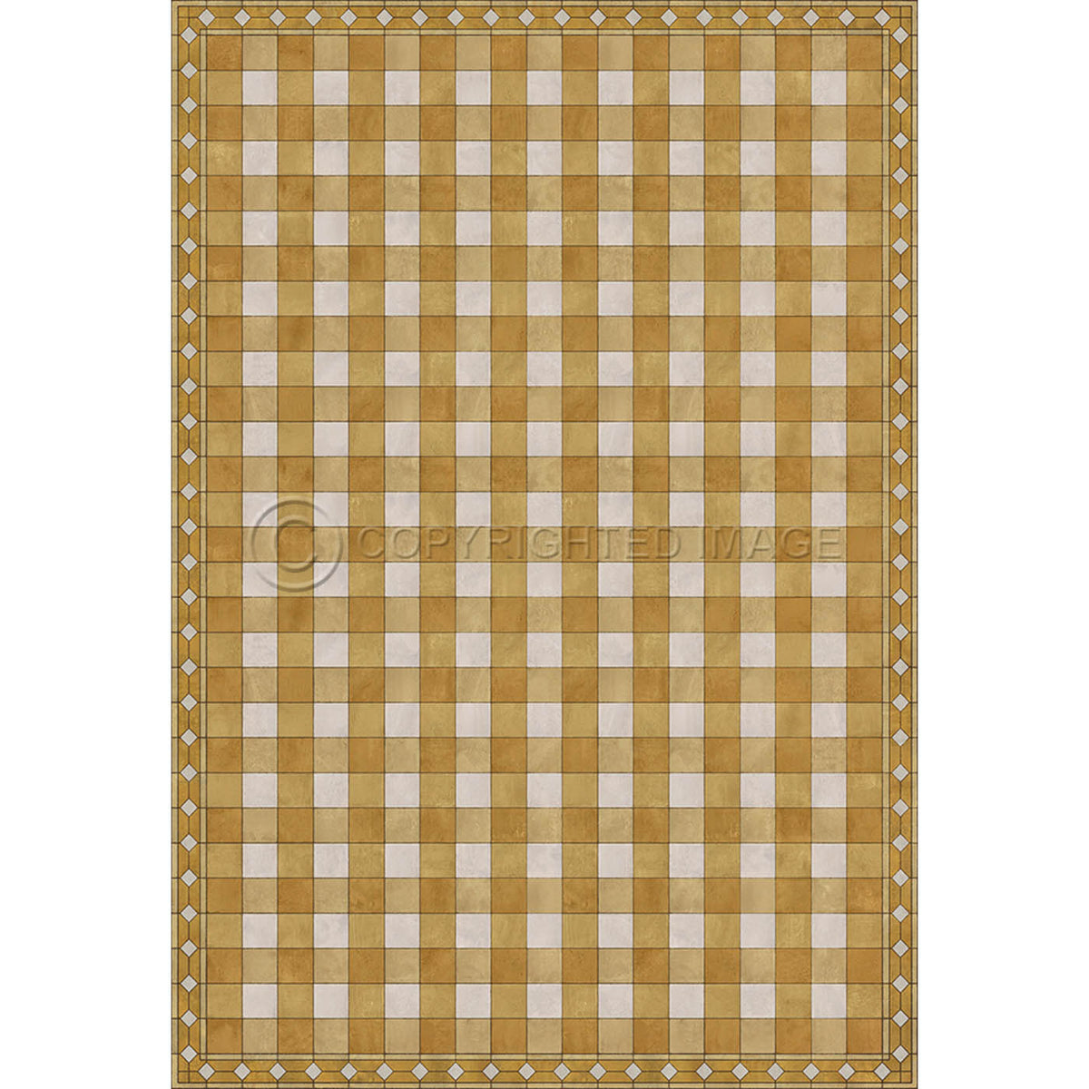 Gingham Tile Yellow 96x140
