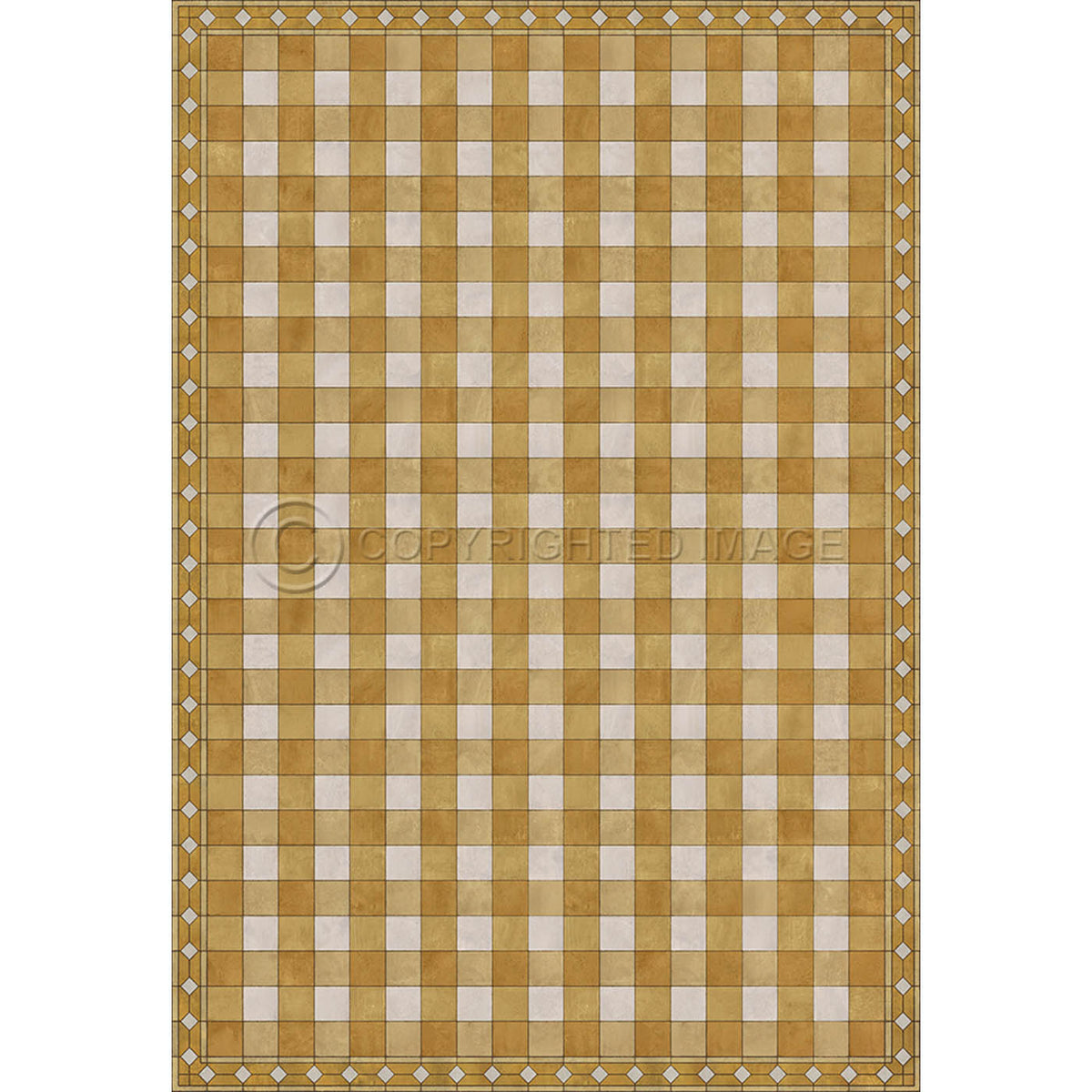 Gingham Tile Yellow 120x175