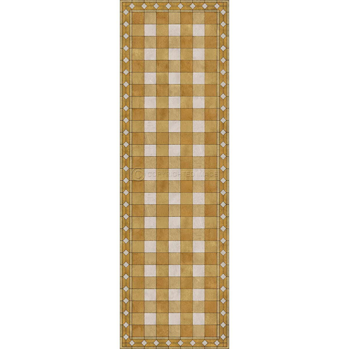Gingham Tile Yellow 36x115