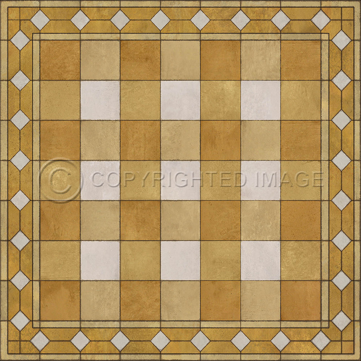 Gingham Tile Yellow 48x48