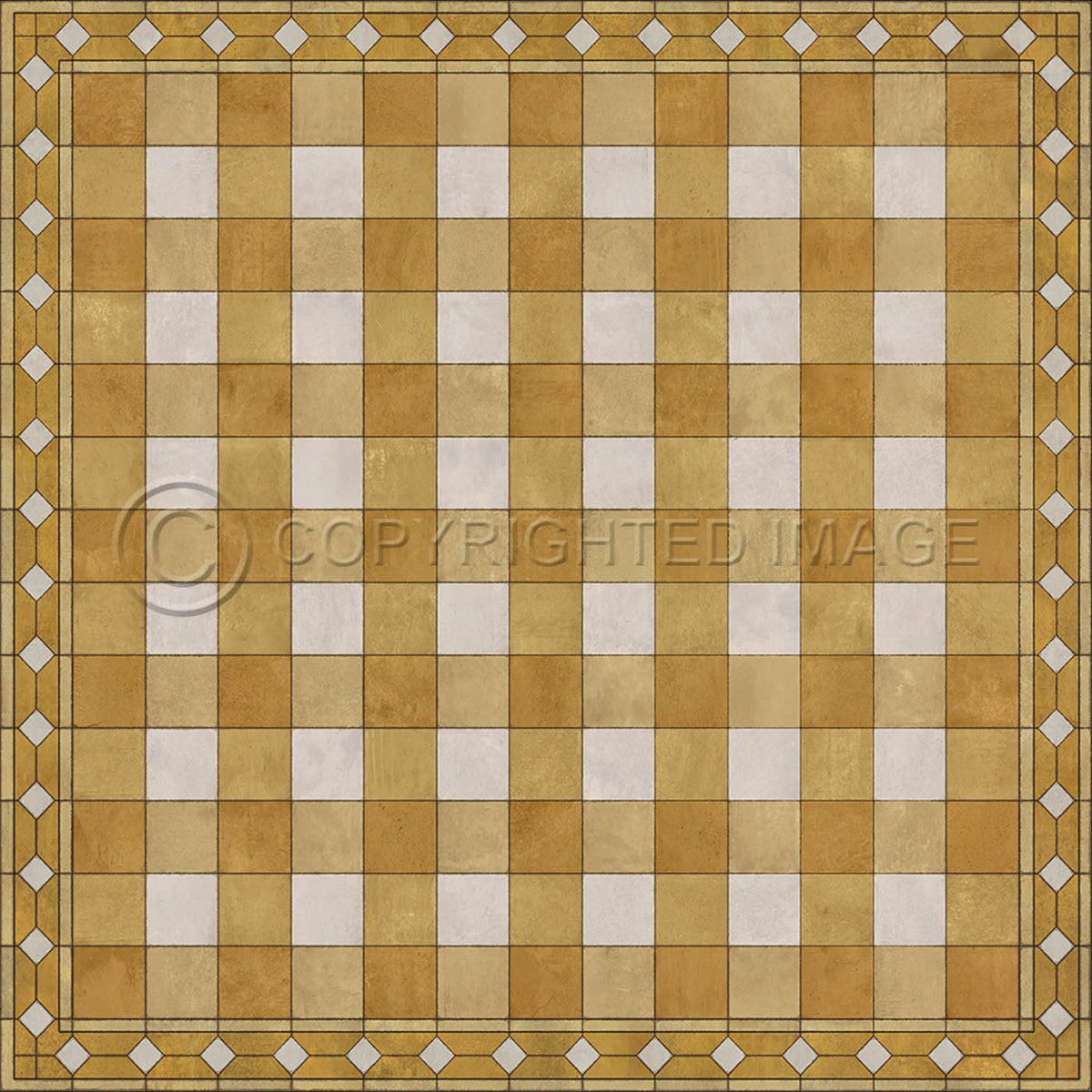 Gingham Tile Yellow 60x60