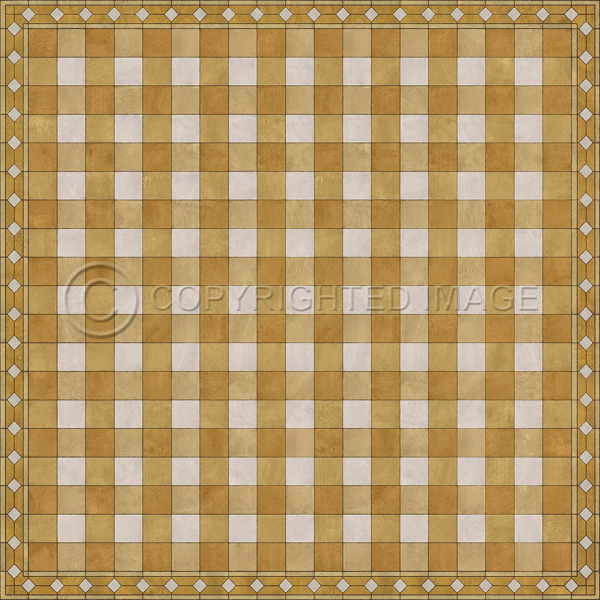 Gingham Tile Yellow 120x120