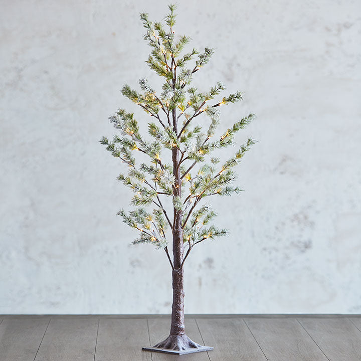 4' Lighted Snowy Pine Tree