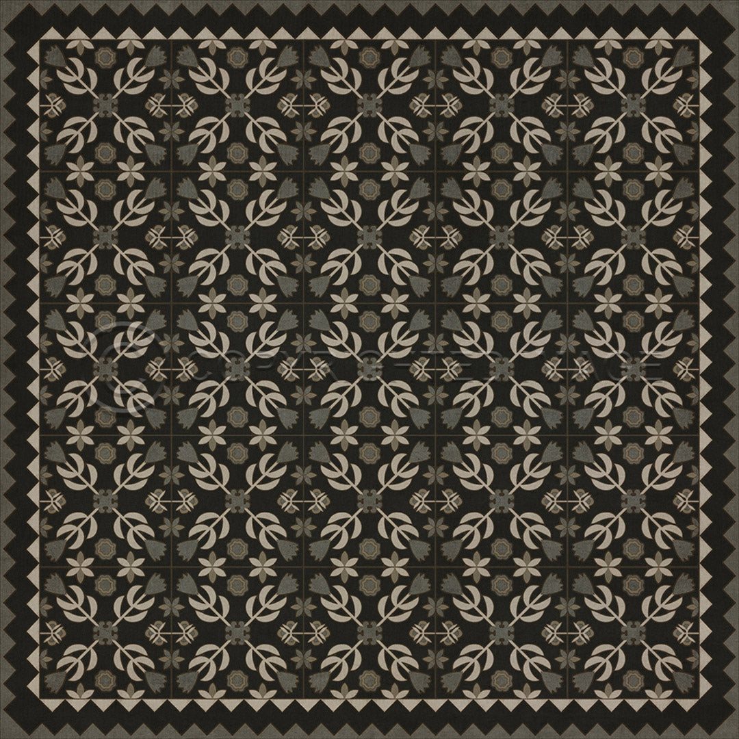 Floral Quilt Awake at Night 48x48