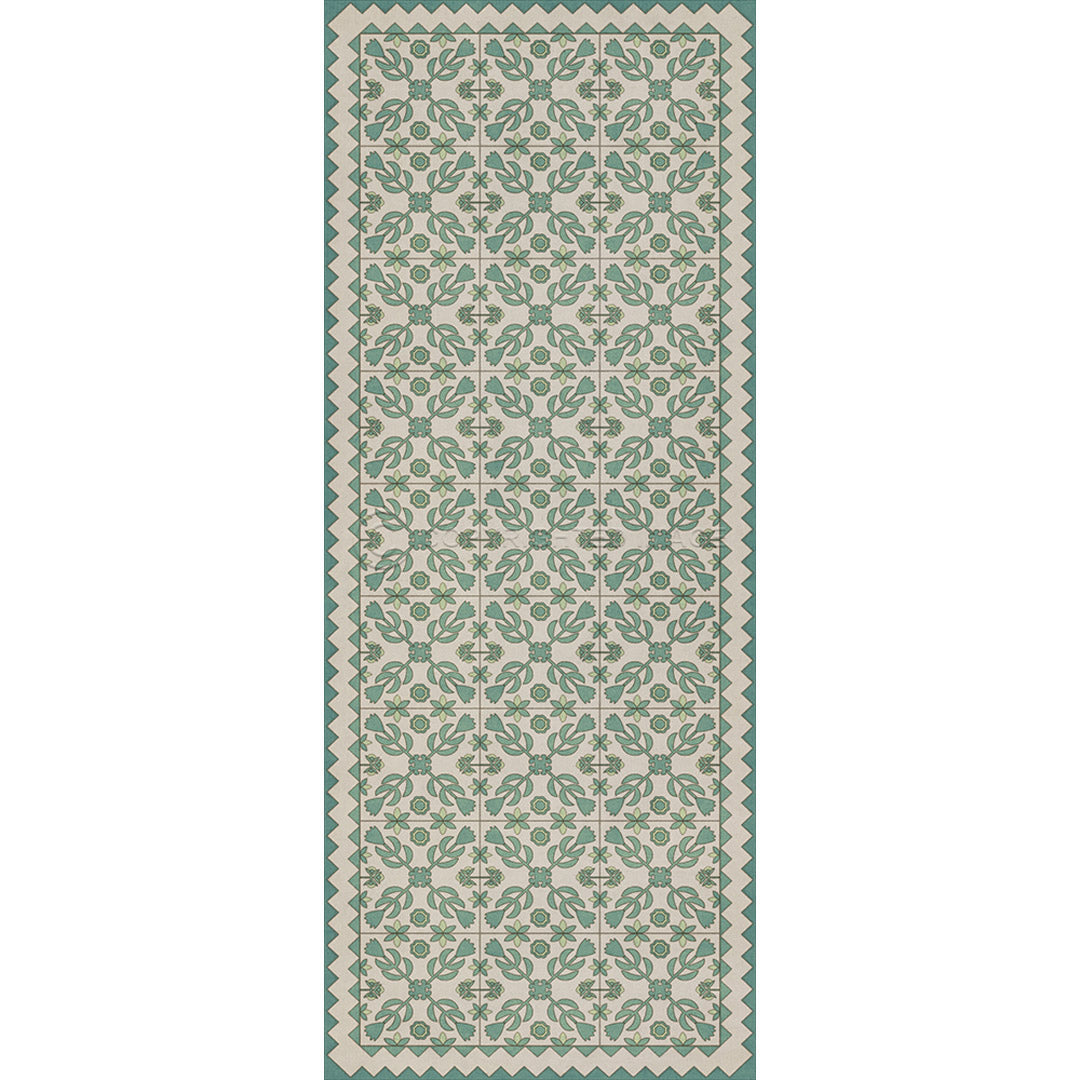 Floral Quilt First Snow 36x90