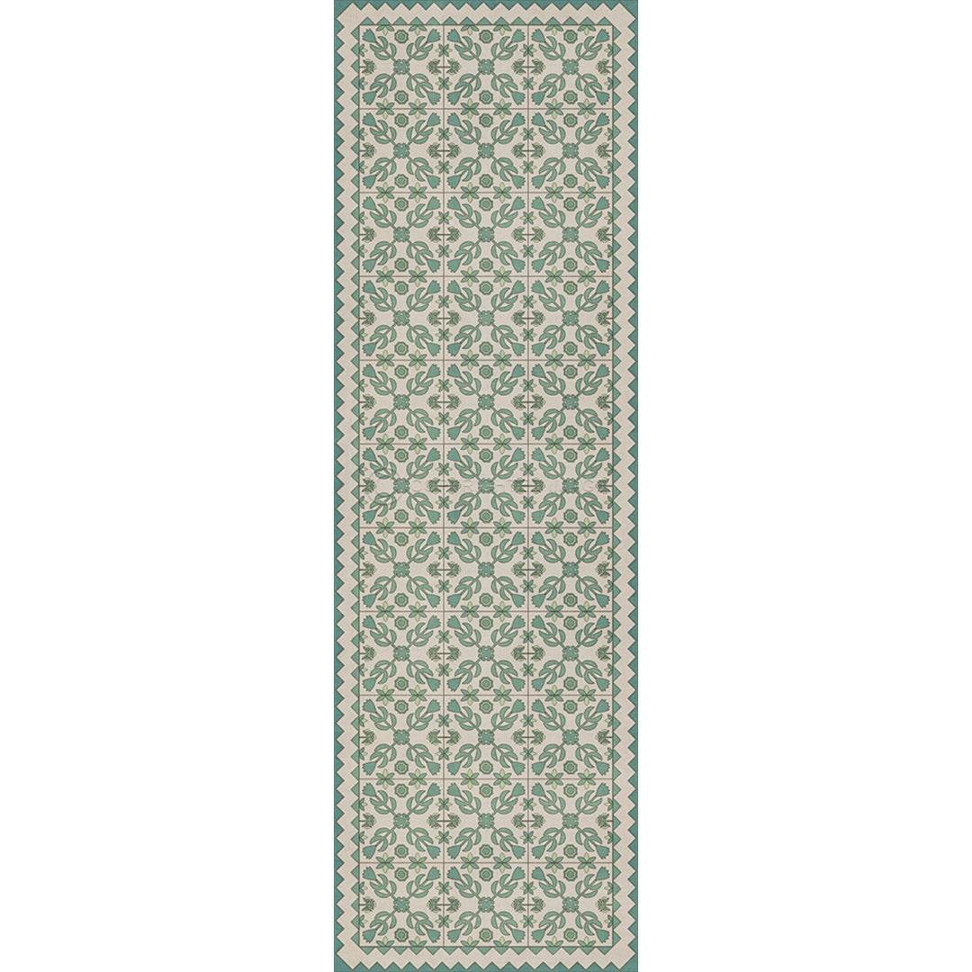 Floral Quilt First Snow 36x115