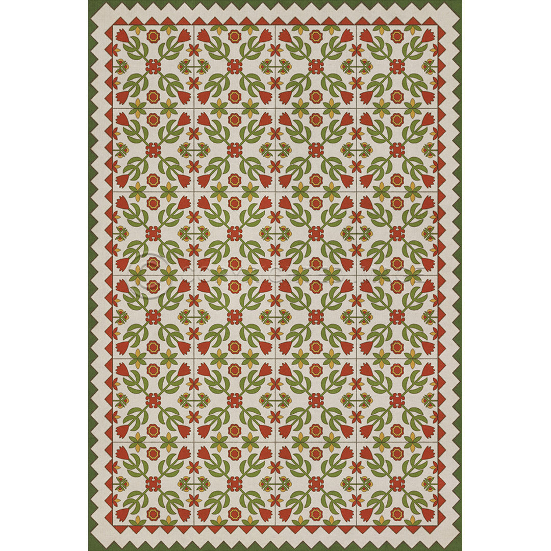 Floral Quilt Flowers in the Mirror 38x56