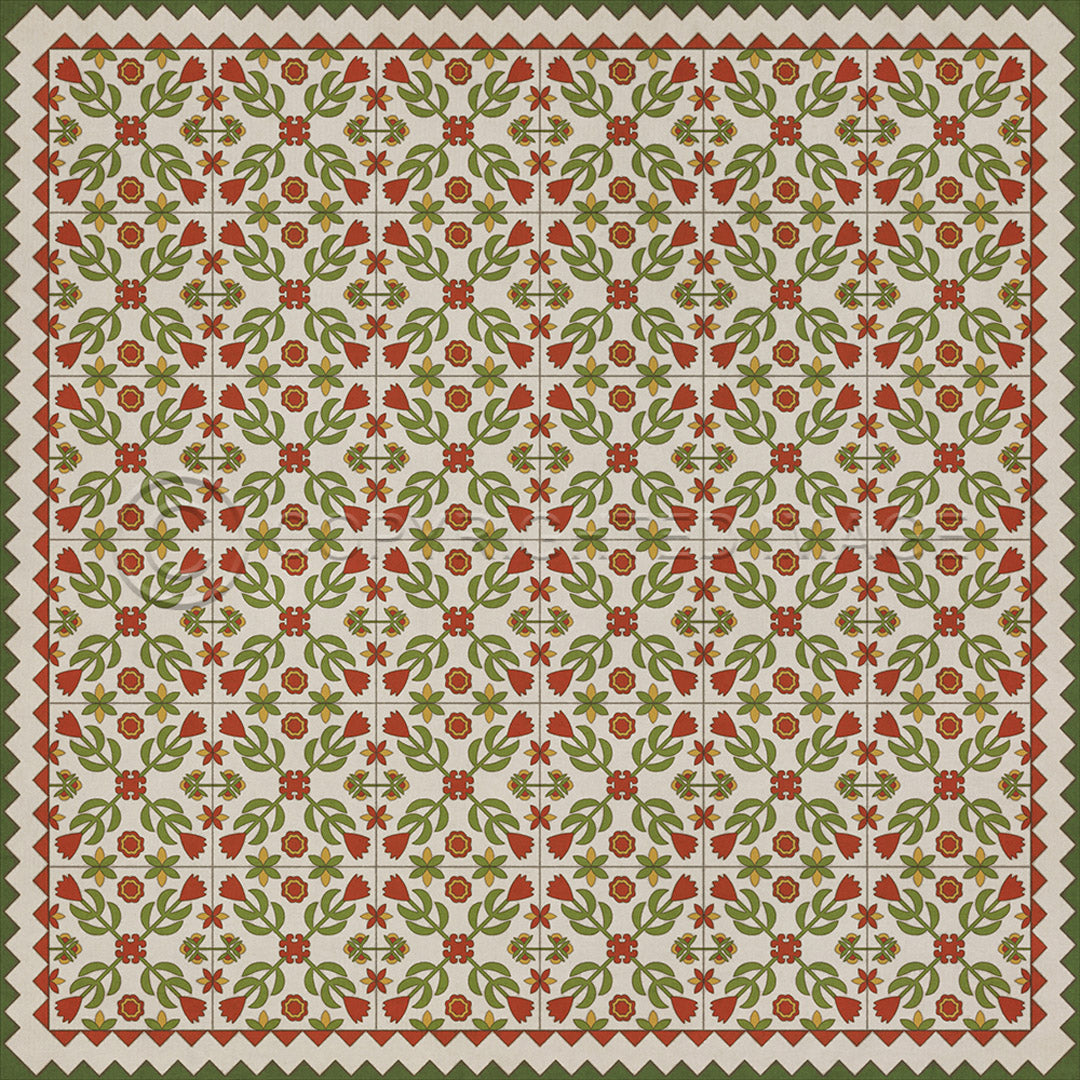 Floral Quilt Flowers in the Mirror 60x60