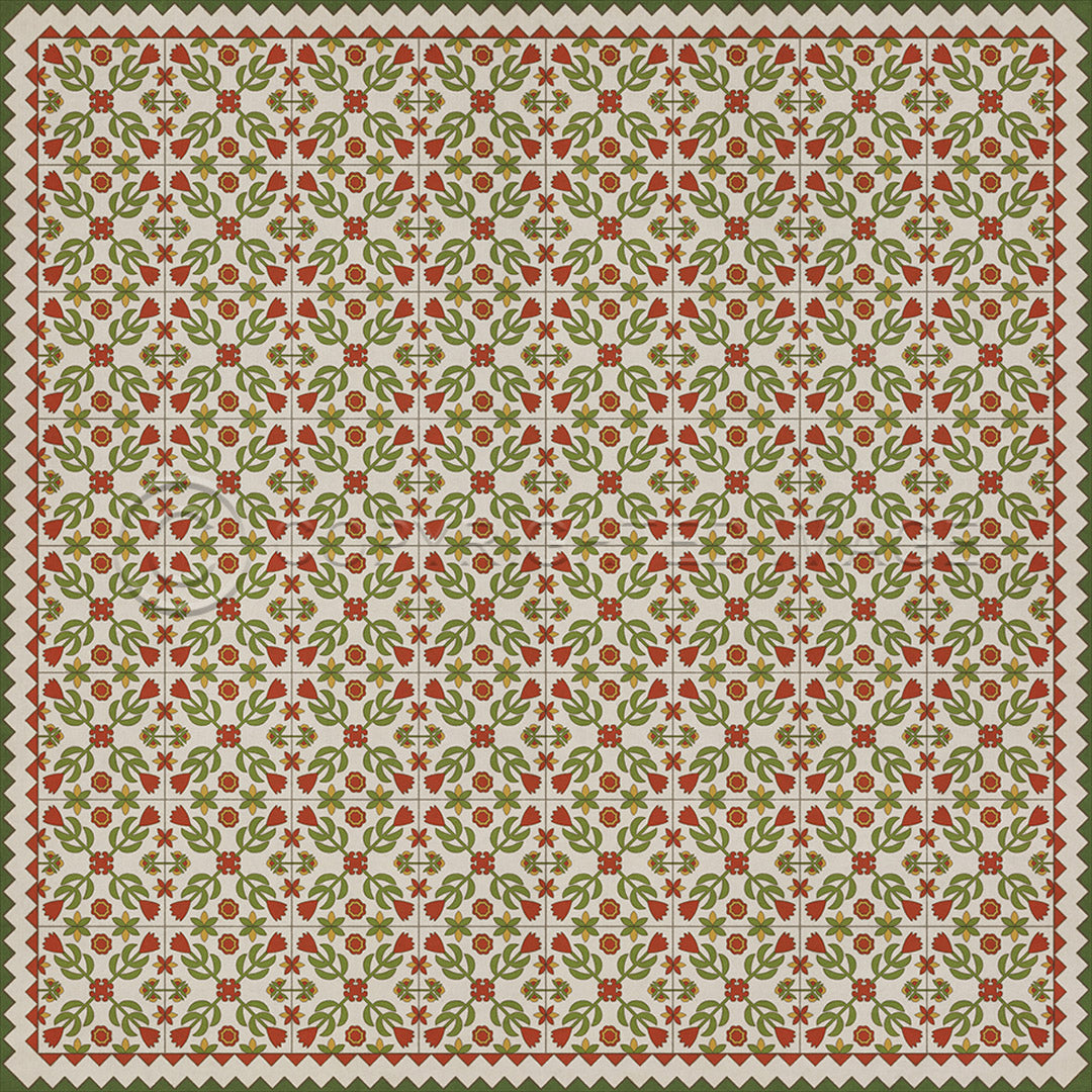 Floral Quilt Flowers in the Mirror 120x120