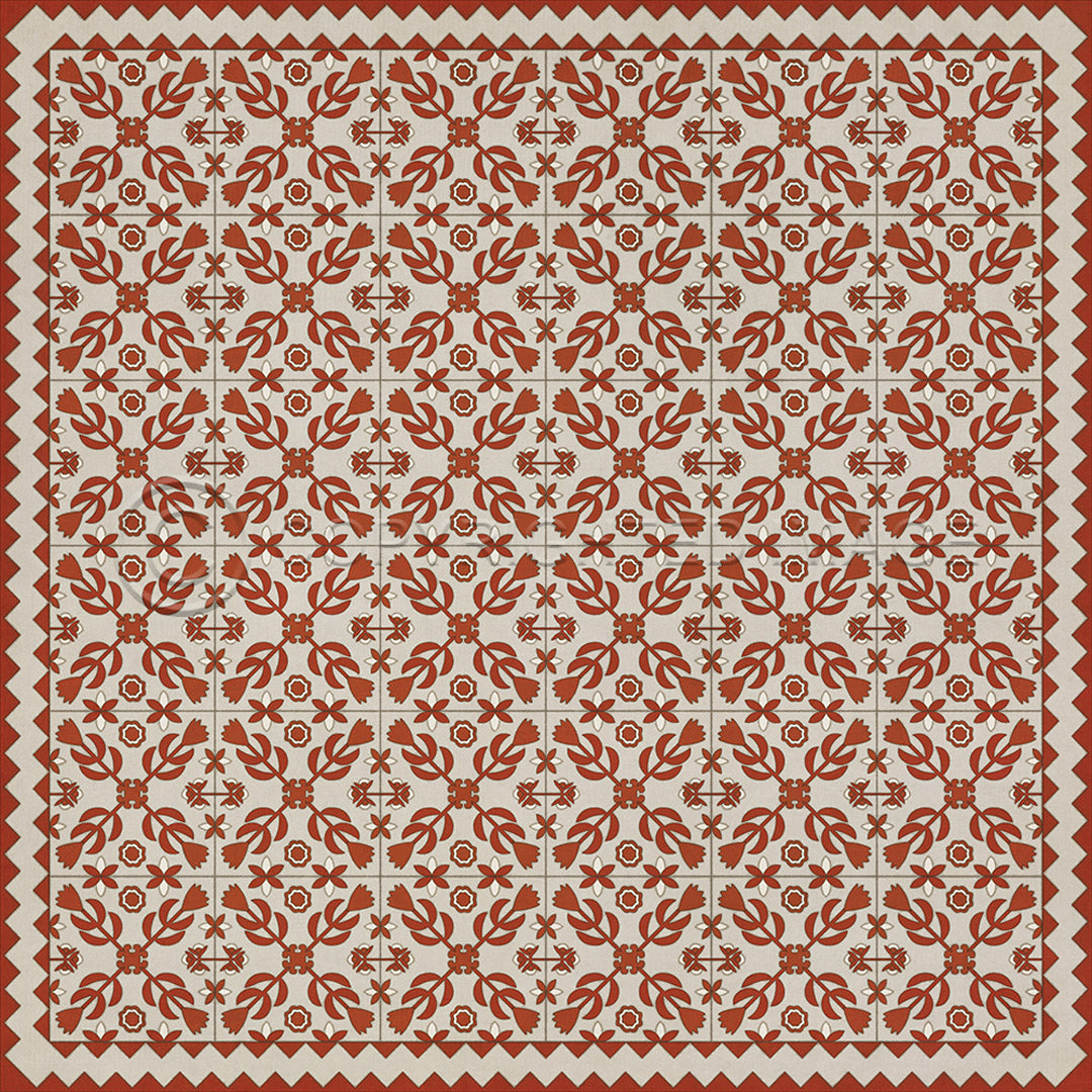 Floral Quilt This Old Village 72x72