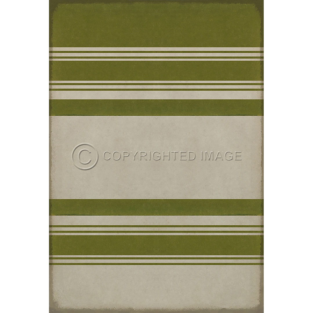 Pattern 50 Organic Stripes Green and White    96x140