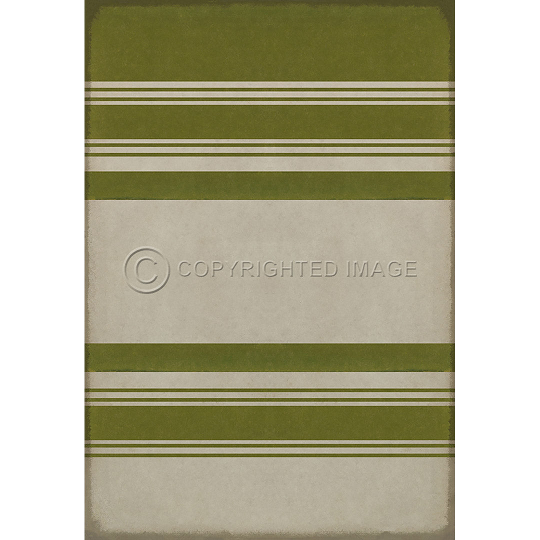 Pattern 50 Organic Stripes Green and White 96x140