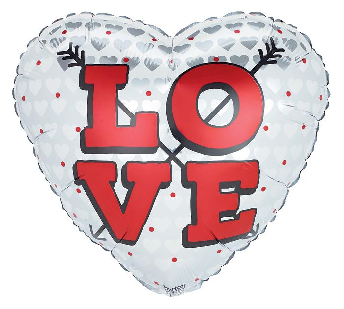 Love Arrows Heart Shaped Balloon