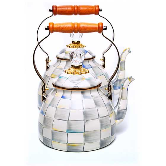 MacKenzie-Childs 3-Qt. Courtly Check Enamel Tea Kettle