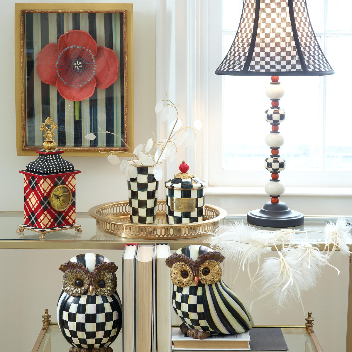 Courtly Check Enamel Canister - Demi