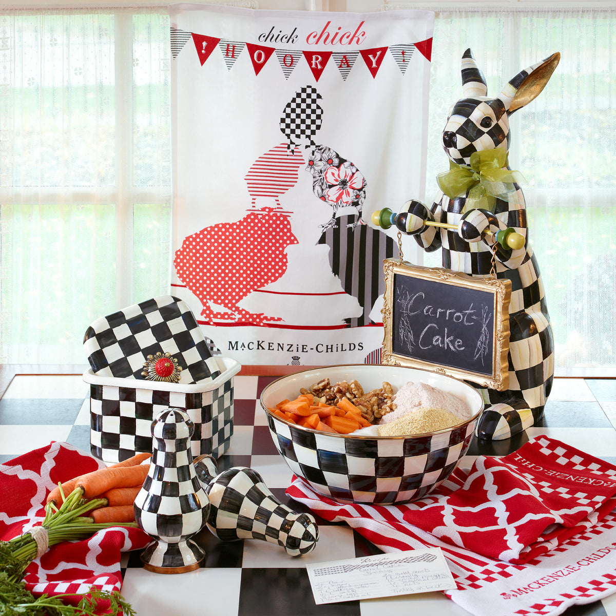 Courtly Check Enamel Recipe Box