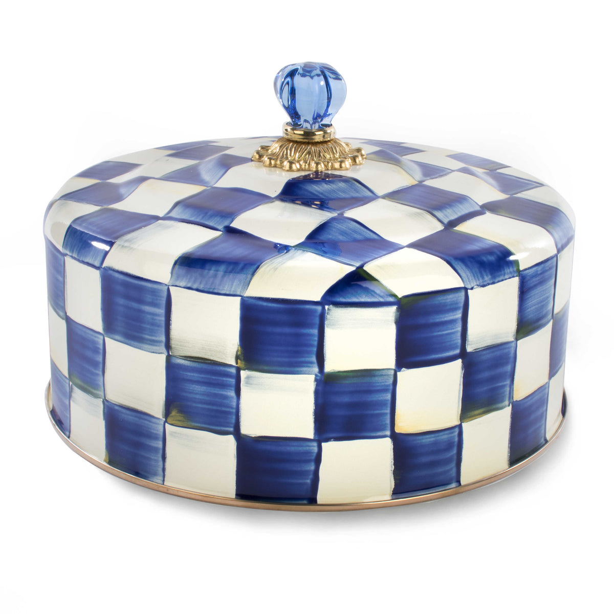 Royal Check Enamel Cake Carrier