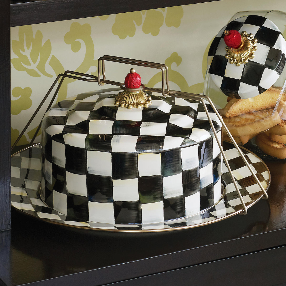 Courtly Check Enamel Cake Carrier