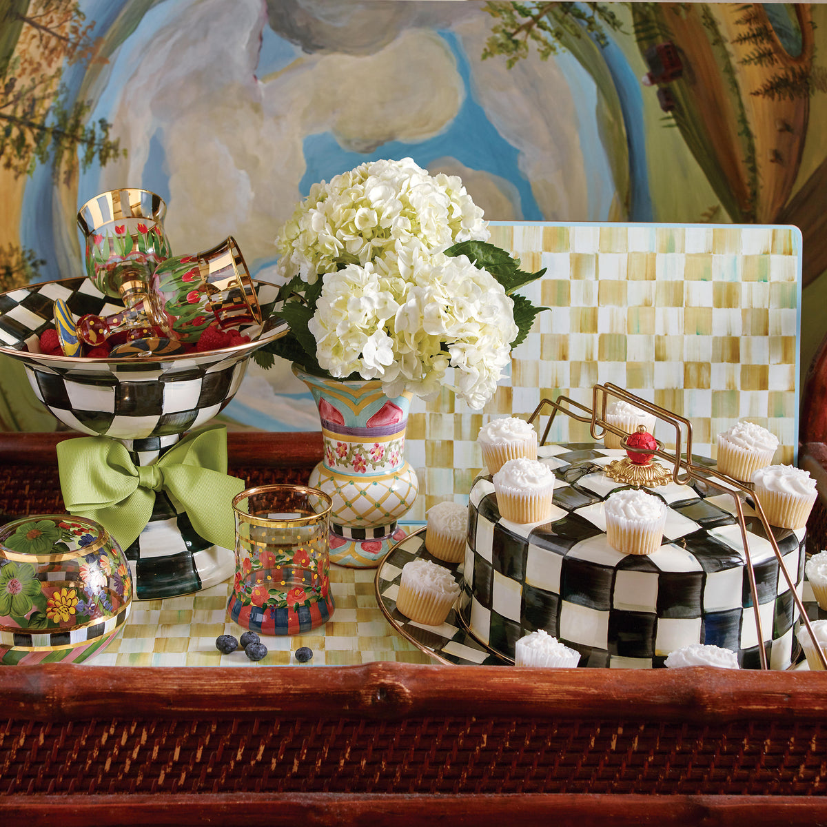 Courtly Check Enamel Cake Carrier