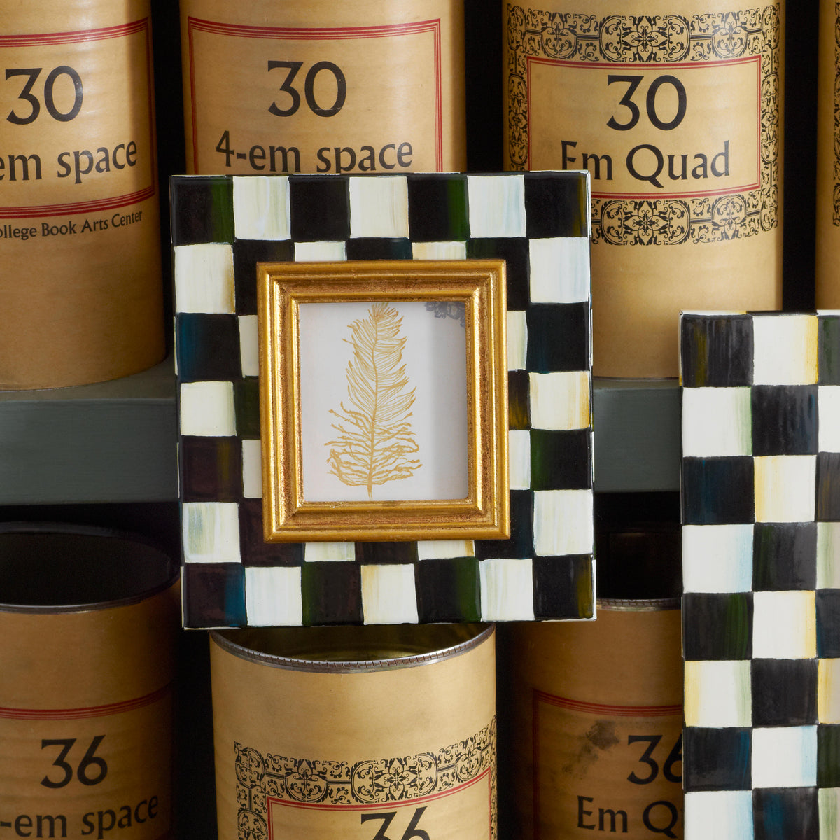 Courtly Check Enamel Frame - 2.5in. x 3in.