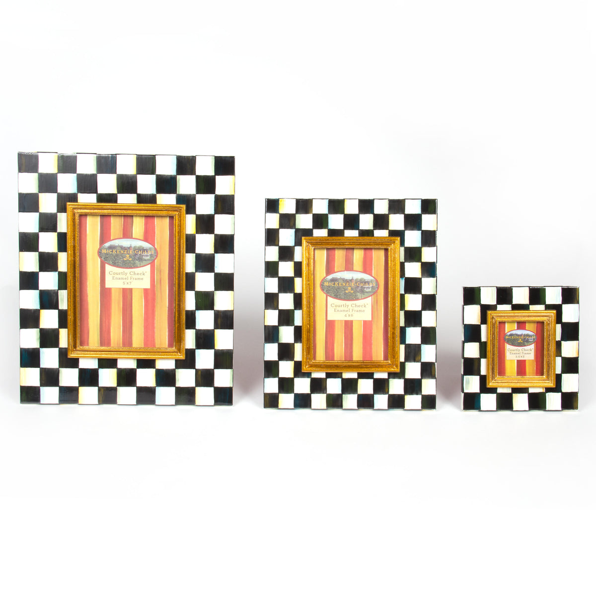 Courtly Check Enamel Frame - 2.5in. x 3in.