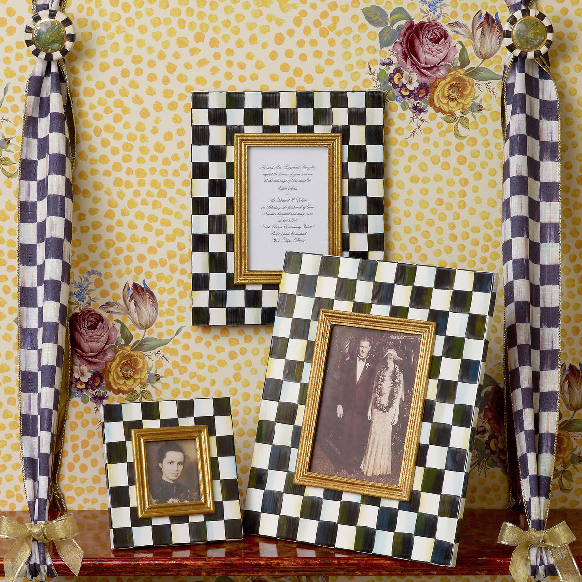 Courtly Check Enamel Frame - 5in. x 7in.