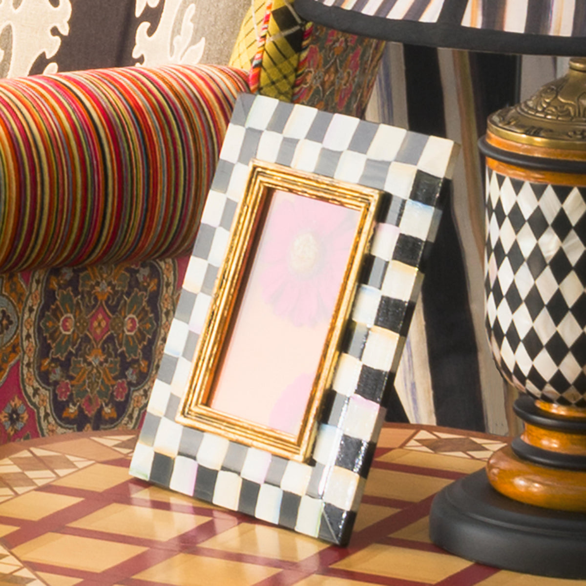 Courtly Check Enamel Frame - 5in. x 7in.