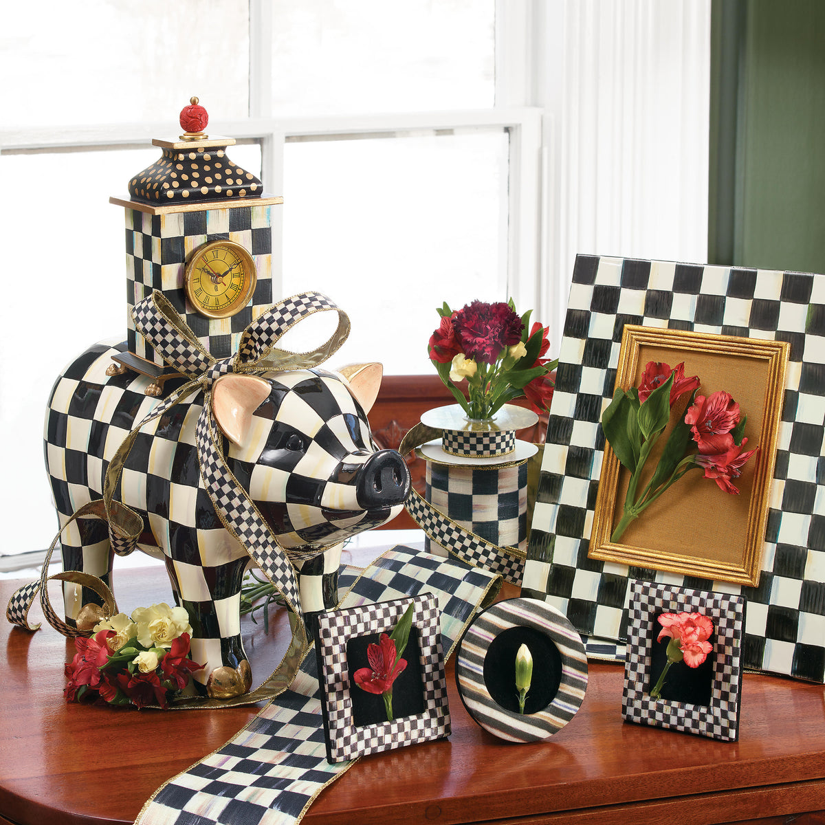 Courtly Check Enamel Frame - 5in. x 7in.