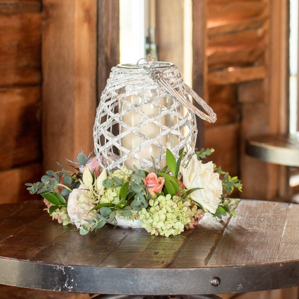 Rattan Lantern White