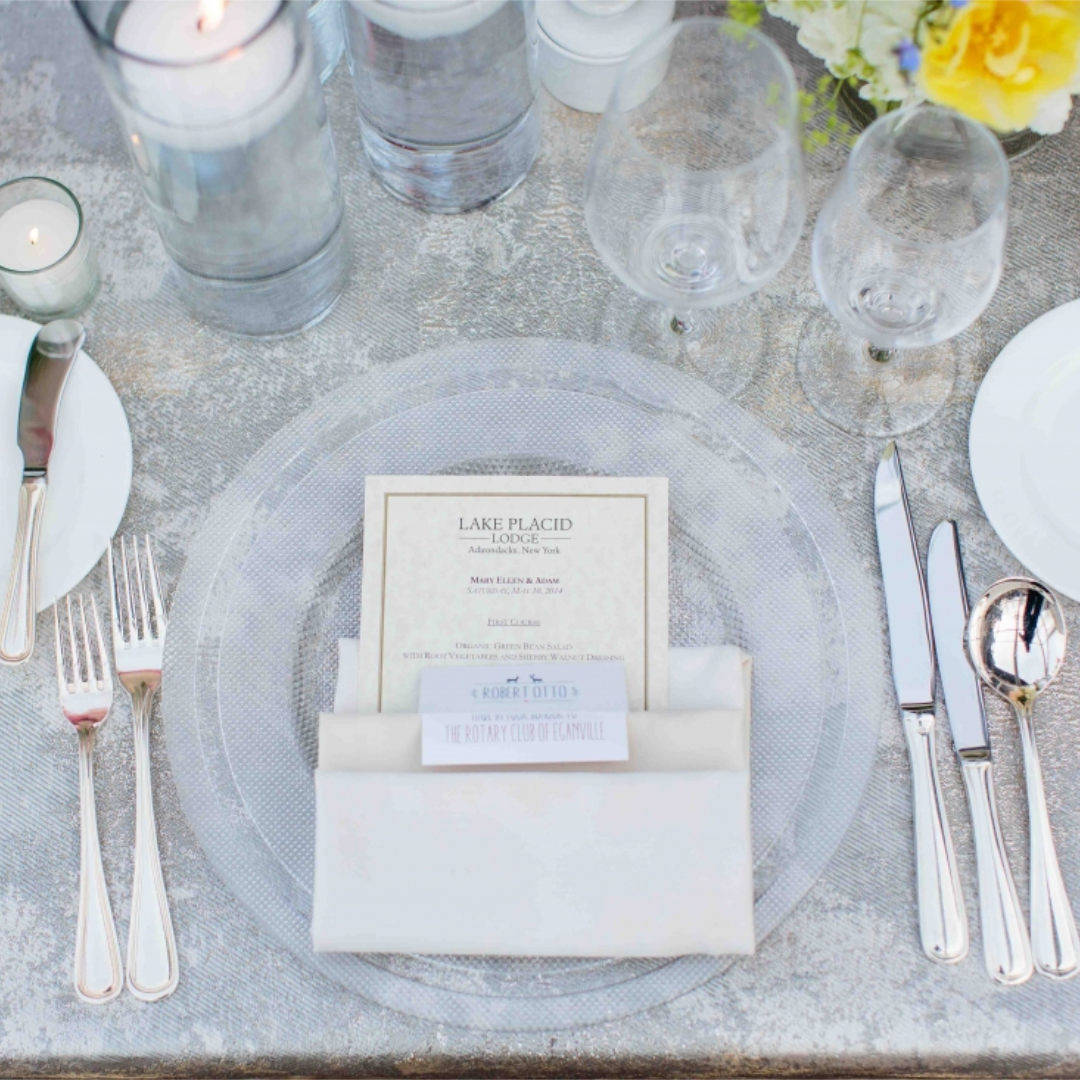 Crystal Linen Charger Plates