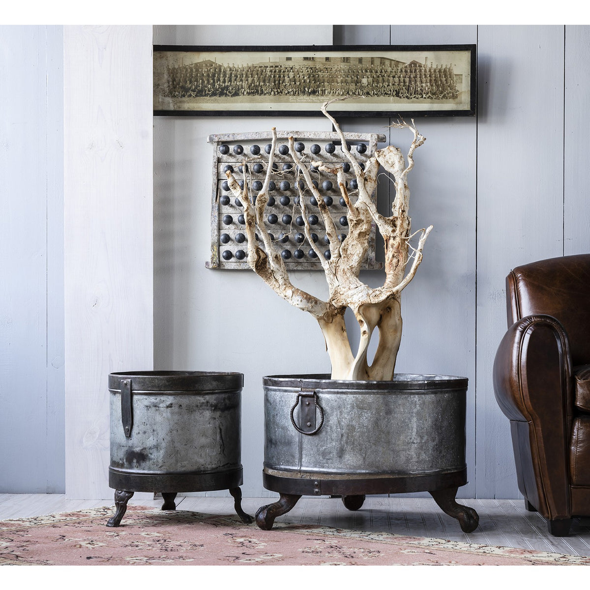 Galvanized Planter w/ Feet