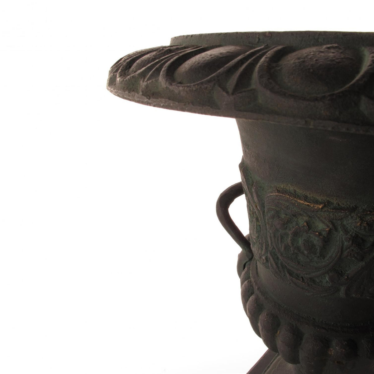 Handled Urn w/ Pedestal - Green