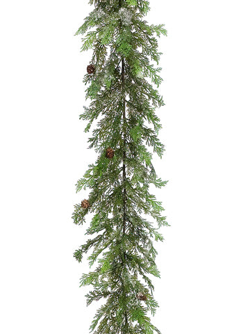 Iced cedar garland