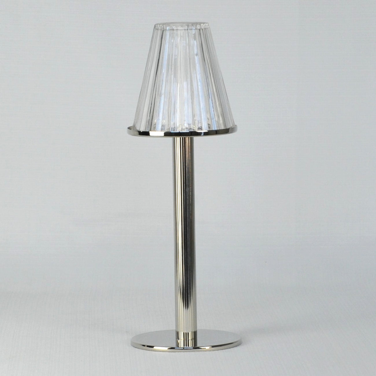 Silver Plated with Glass Candleholder