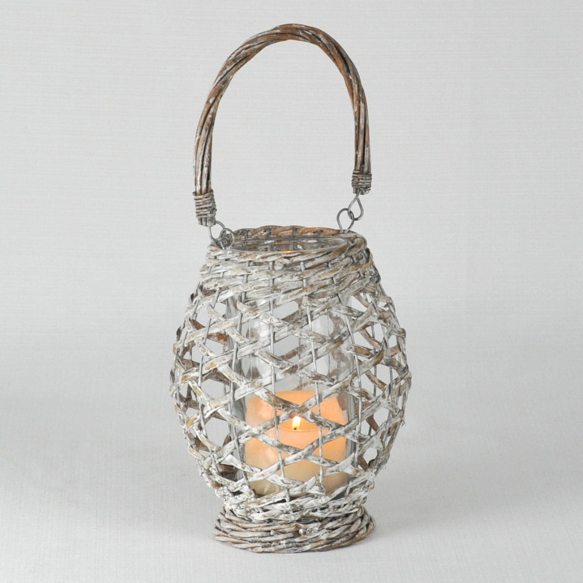 Rattan Lantern White