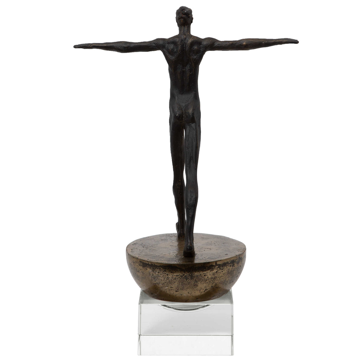 Man Finding Balance Sculpture