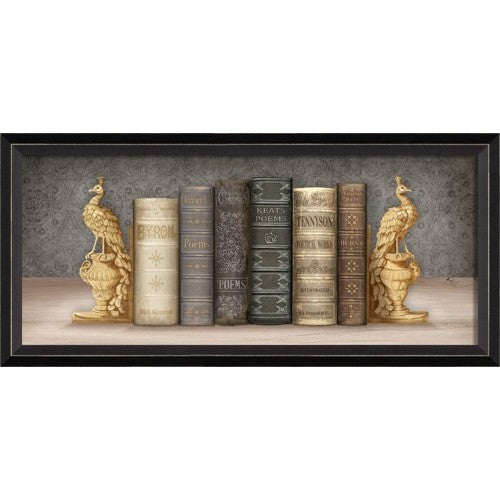 Peacocks and Poetry Bookends