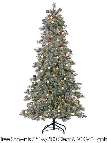 Pre Lit Frosted Christmas Tree