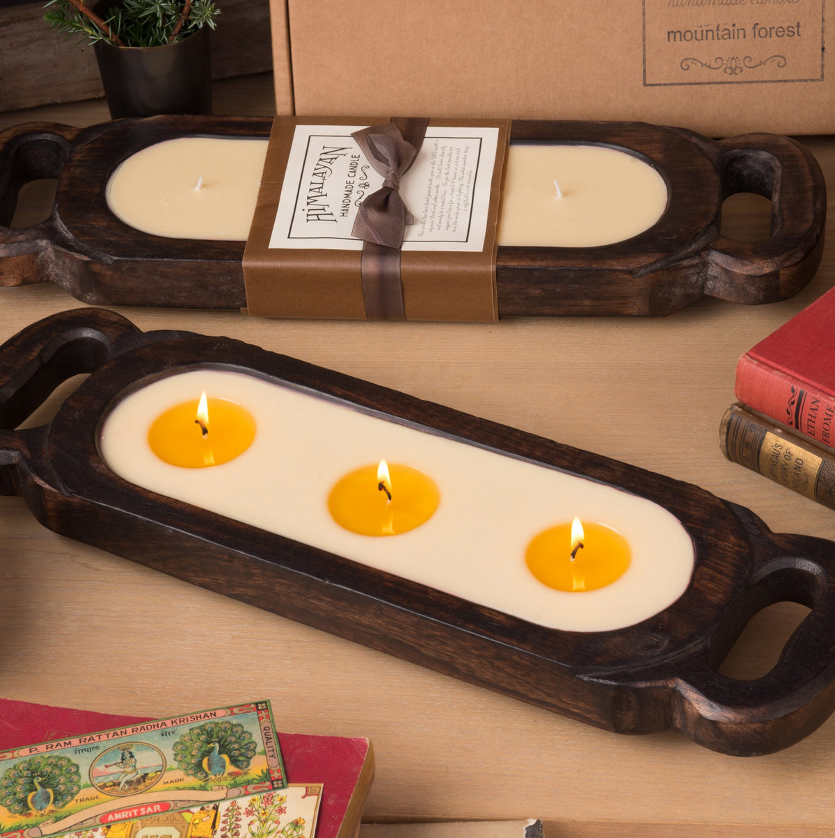 Wooden Tray Small - Himalayan Candle