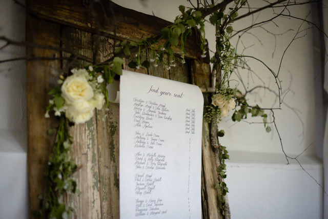 Wood Barn Door - Seating Chart