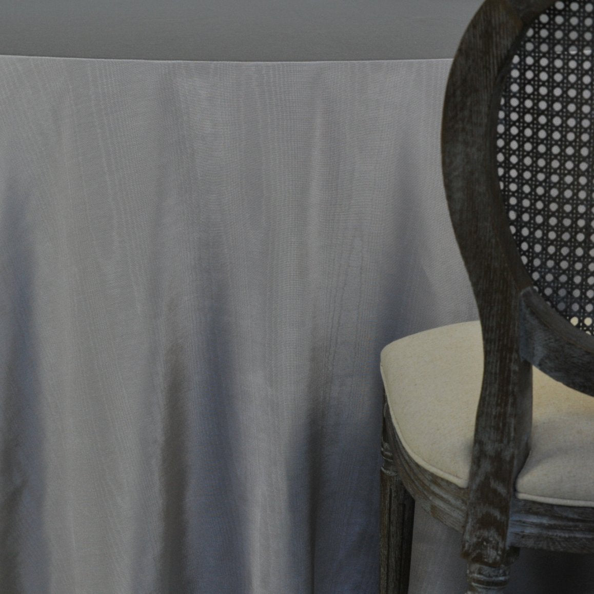 Dove Gray Satin Tablecoth