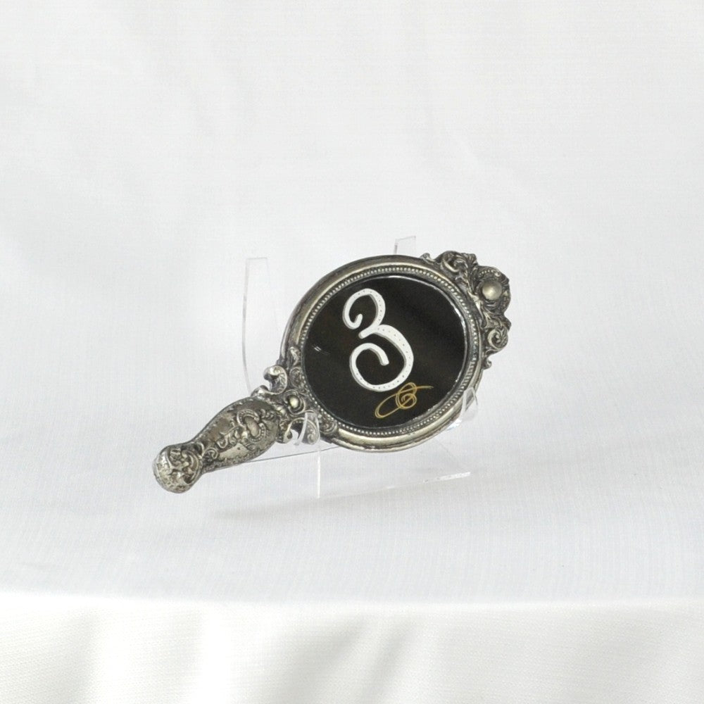 Oval Hand Mirror - Table Numbers