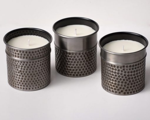 Hammered Thimble Cup Candle