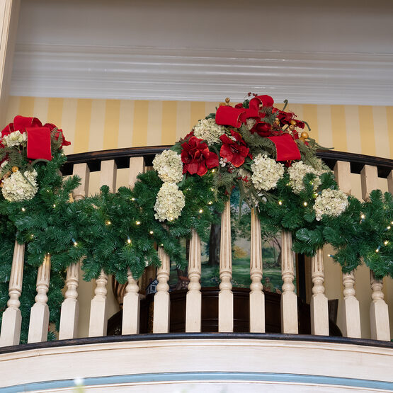 Winter green LED garland
