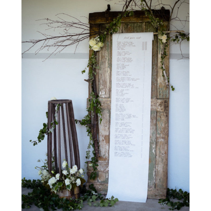 Wood Barn Door - Seating Chart