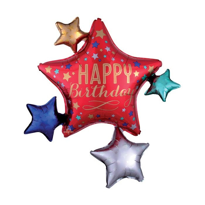 Birthday Star Cluster Balloon