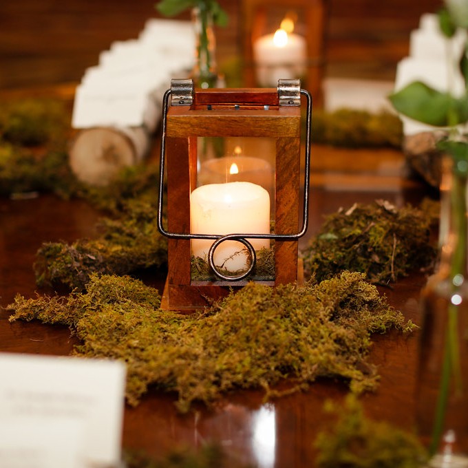 Wood and Glass Lattern - small