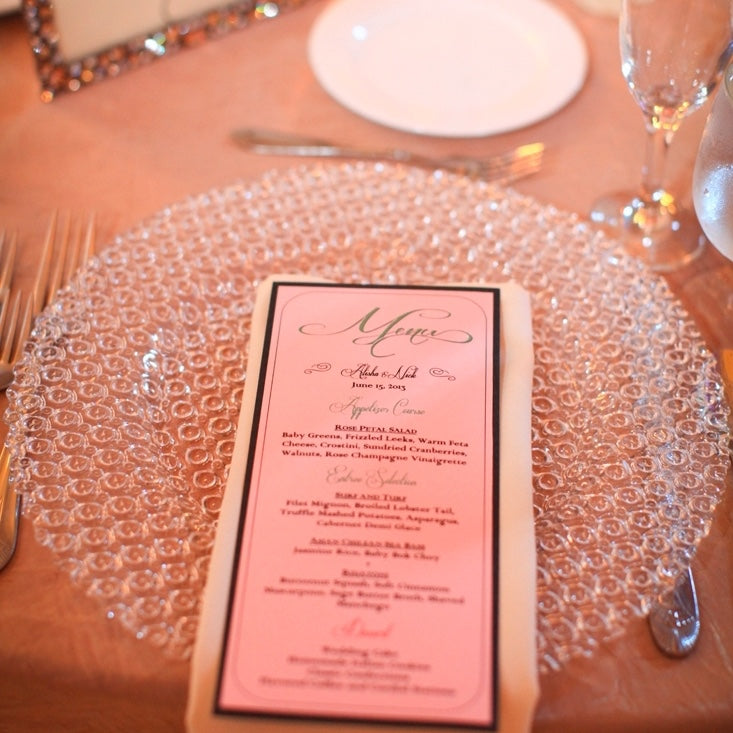 Crystal Bubble Charger Plates