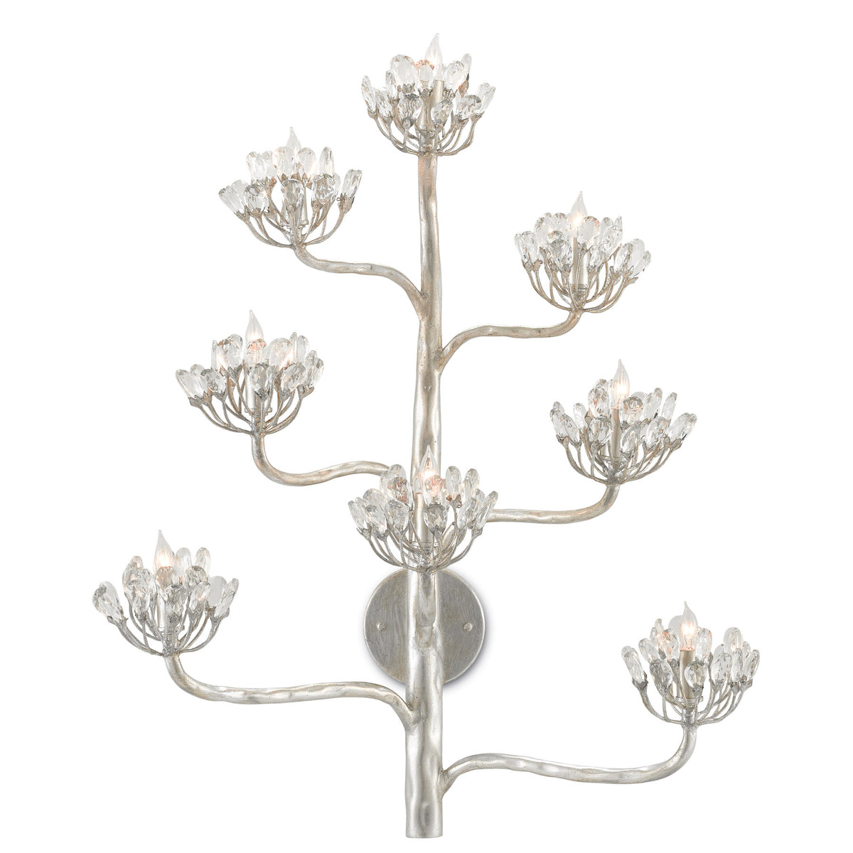 Agave Americana Silver Wall Sconce